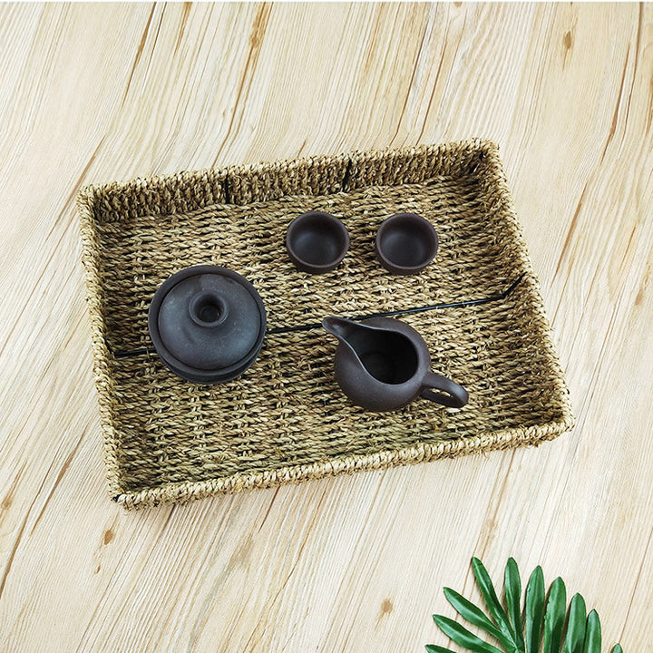 Natural Woven Decorative Tray Bowlift