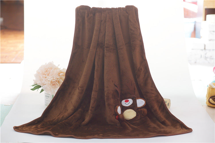 Cartoon Double Sided Flannel Christmas Blanket