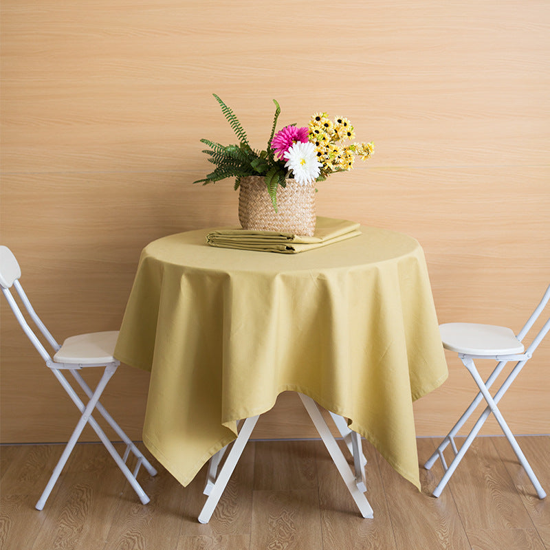 Woven Boho table runner with fringes and abstract watercolor pattern Bowlift