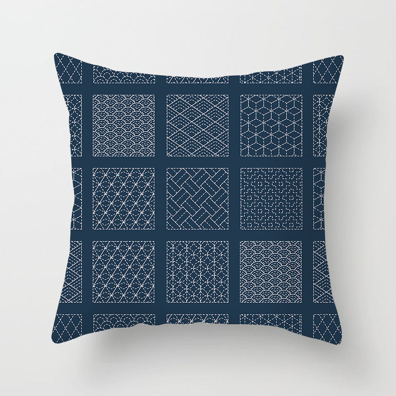 Decorative Marble Swirl Linen Throw Pillow Cover