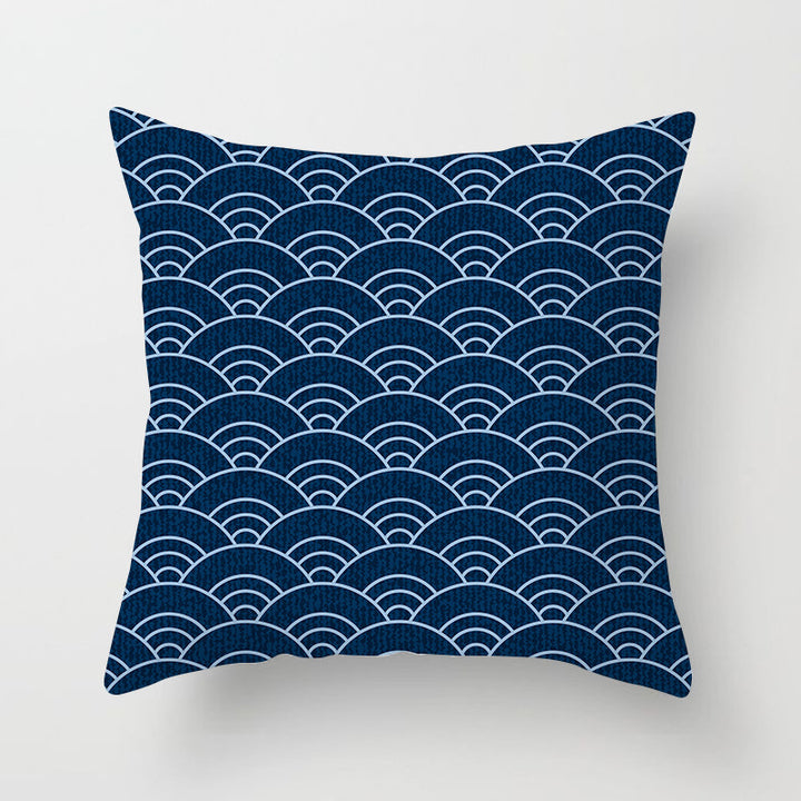Decorative Marble Swirl Linen Throw Pillow Cover