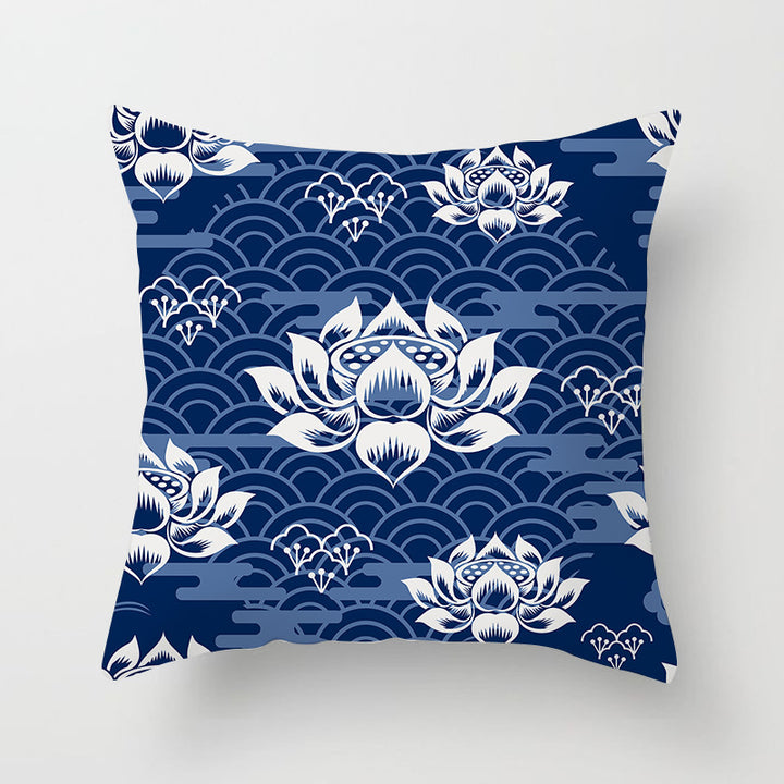 Decorative Marble Swirl Linen Throw Pillow Cover