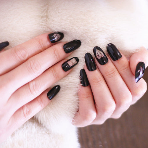 Artistic Press-On Nail Design