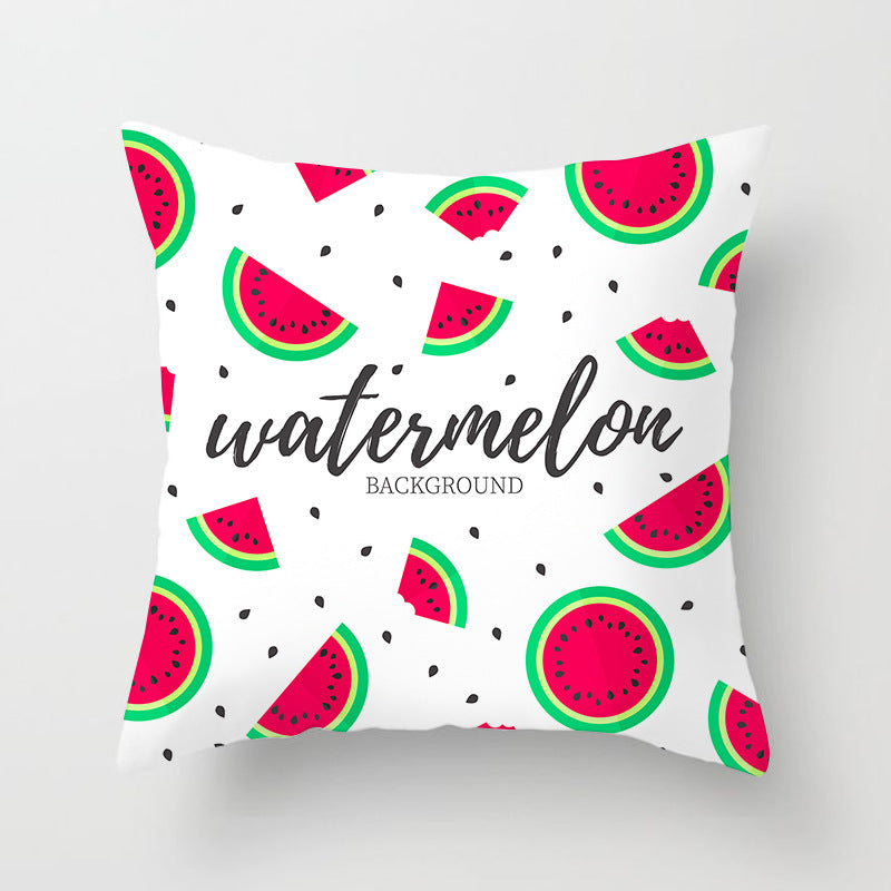 Tropical Pineapple and Banana Pattern Decorative Throw Pillow Cover