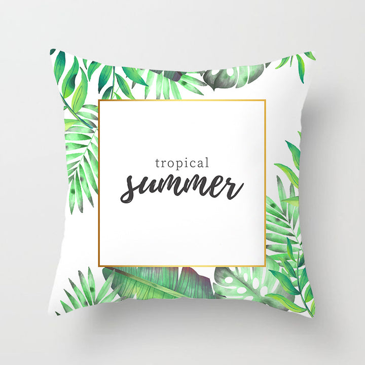 Tropical Pineapple and Banana Pattern Decorative Throw Pillow Cover