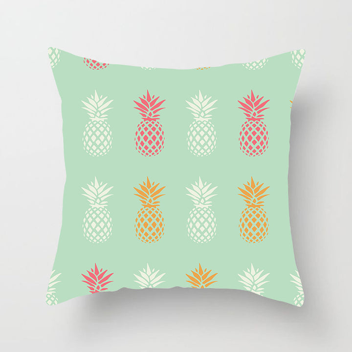 Tropical Pineapple and Banana Pattern Decorative Throw Pillow Cover