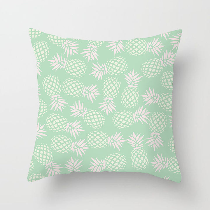 Tropical Pineapple and Banana Pattern Decorative Throw Pillow Cover