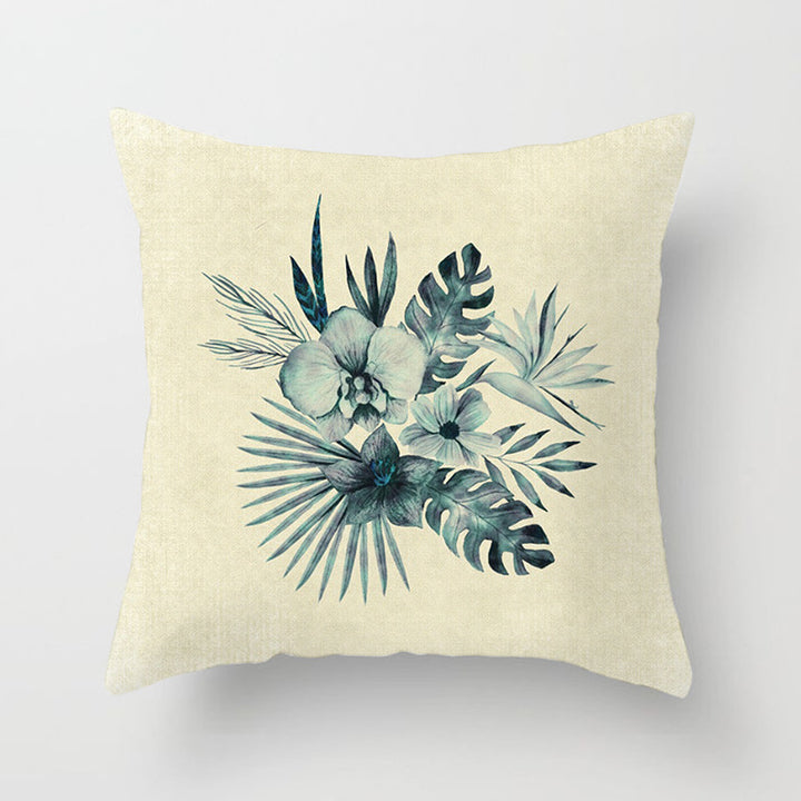 Decorative Tropical Banana Leaf Throw Pillow Cover