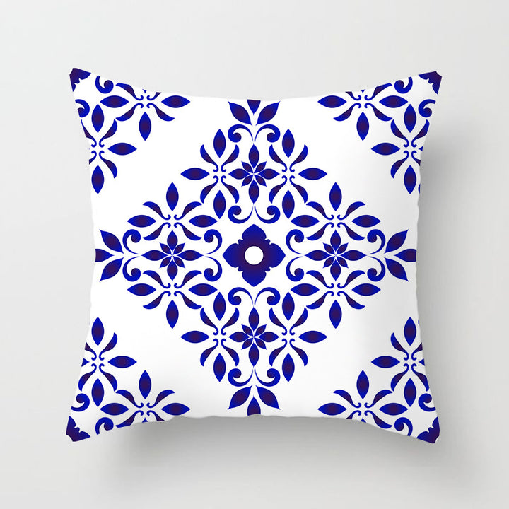 Decorative Marble Swirl Linen Throw Pillow Cover