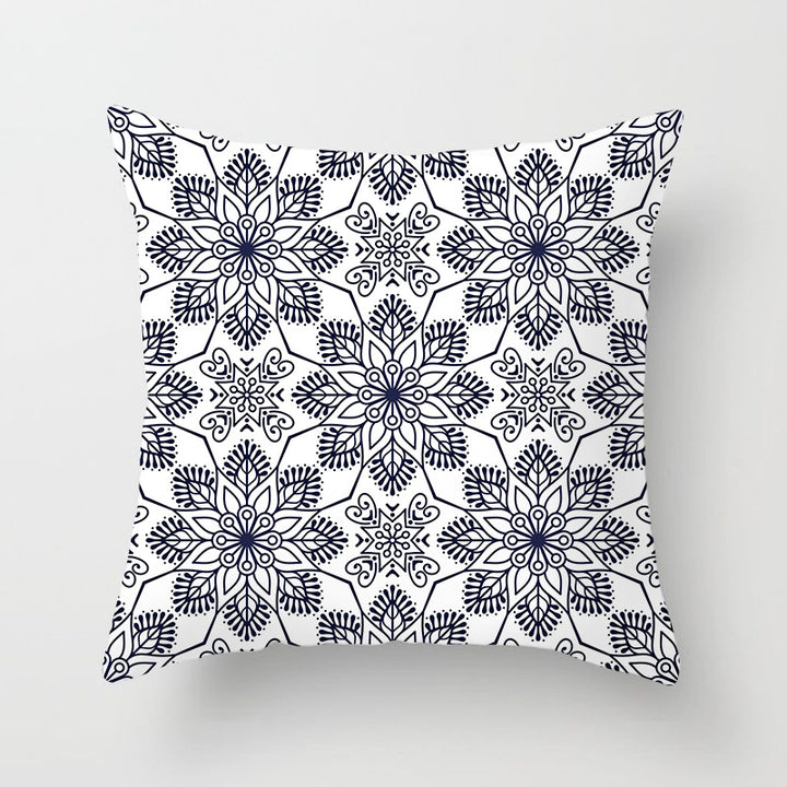 Decorative Marble Swirl Linen Throw Pillow Cover