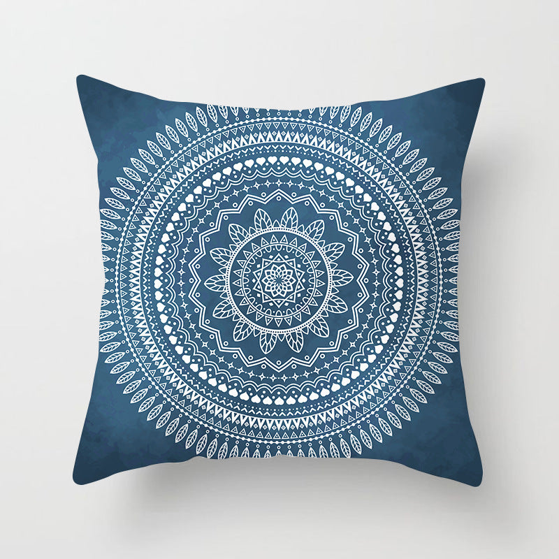 Decorative Marble Swirl Linen Throw Pillow Cover