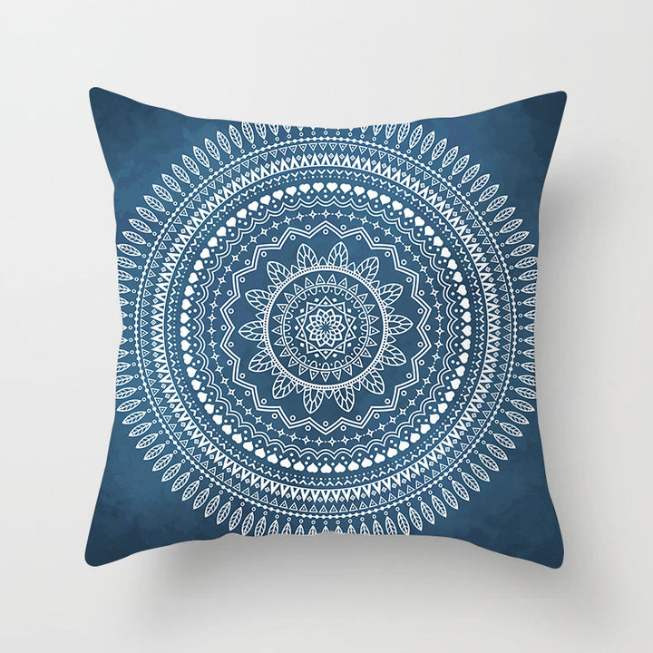 Decorative Marble Swirl Linen Throw Pillow Cover
