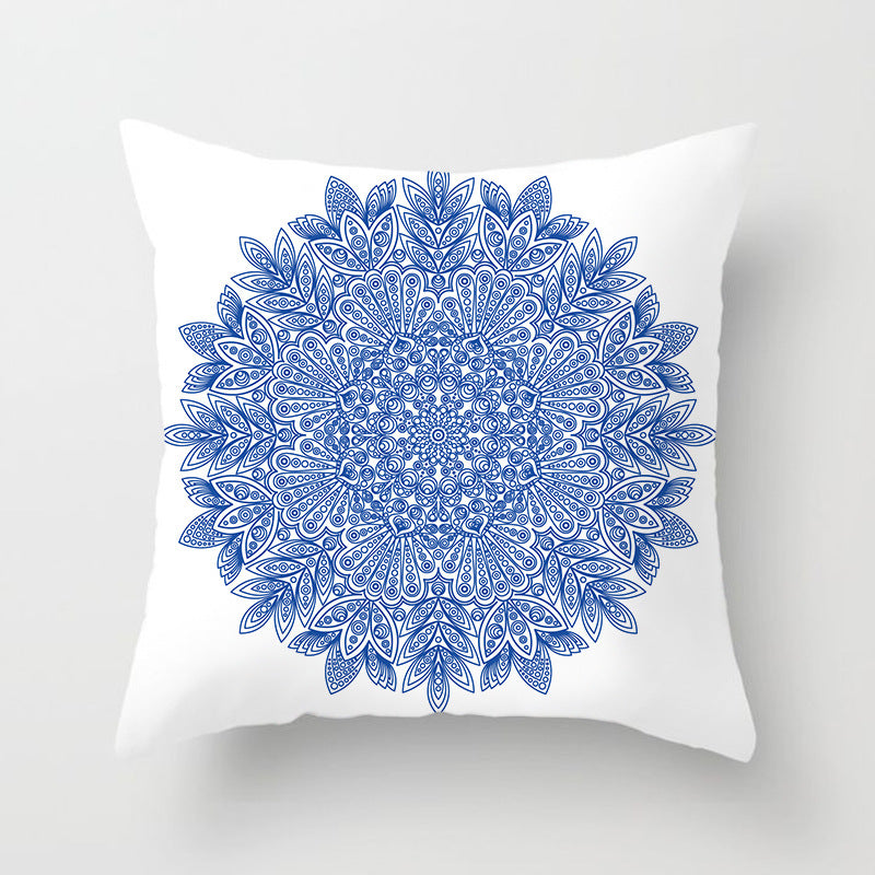 Decorative Marble Swirl Linen Throw Pillow Cover