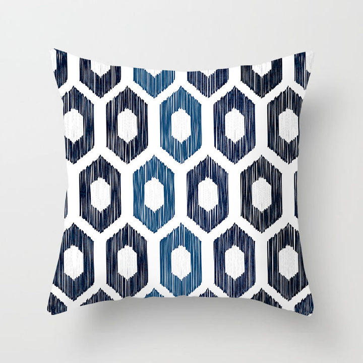 Square Mandala Decorative Pillow Cover with Hidden Zipper