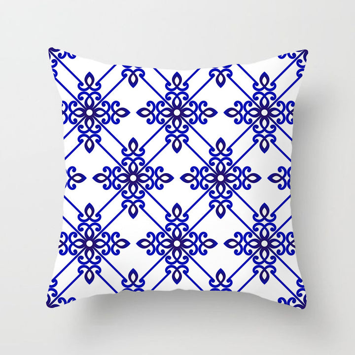 Decorative Marble Swirl Linen Throw Pillow Cover