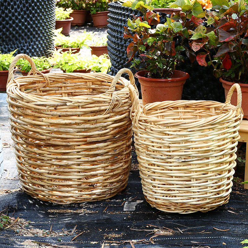 Handwoven Storage Basket with Soft Carry Handles