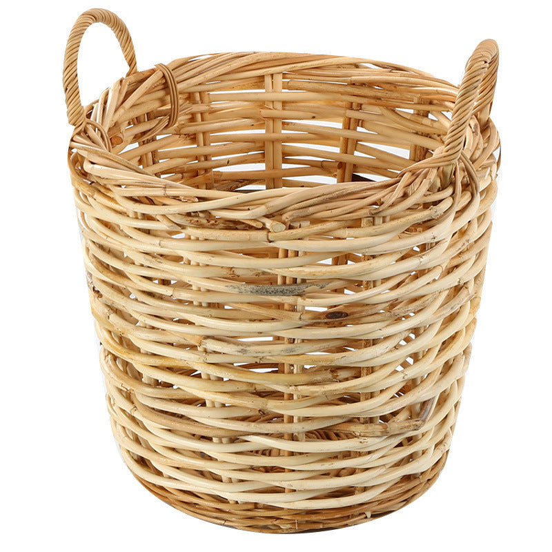 Handwoven Storage Basket with Soft Carry Handles