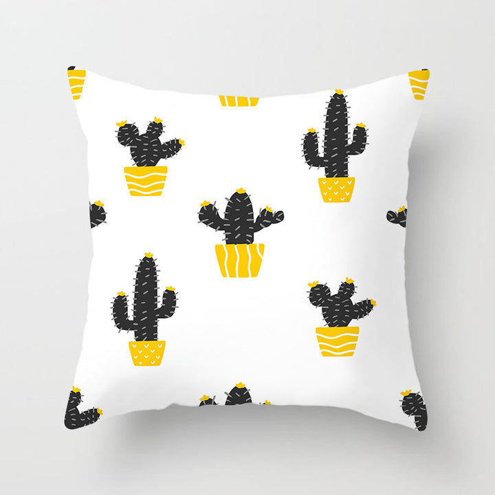 Tropical Pineapple and Banana Pattern Decorative Throw Pillow Cover
