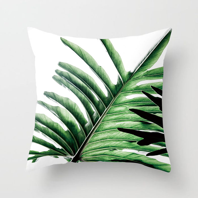 Decorative Tropical Banana Leaf Throw Pillow Cover