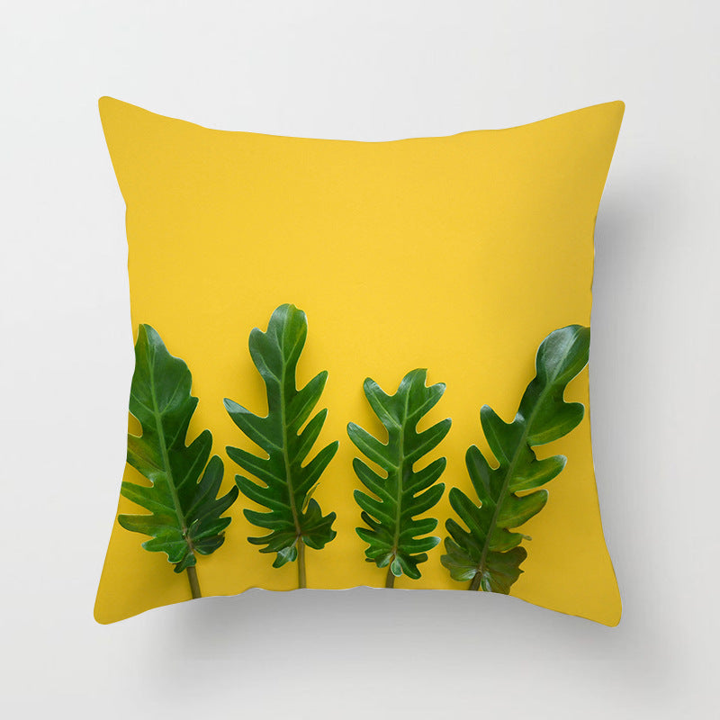 Tropical Pineapple and Banana Pattern Decorative Throw Pillow Cover