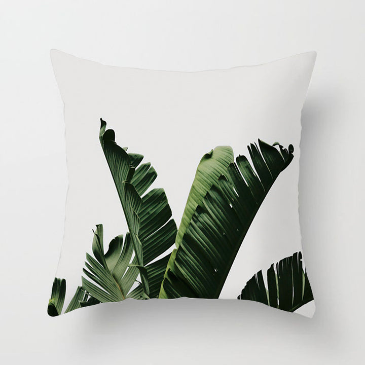Decorative Tropical Banana Leaf Throw Pillow Cover