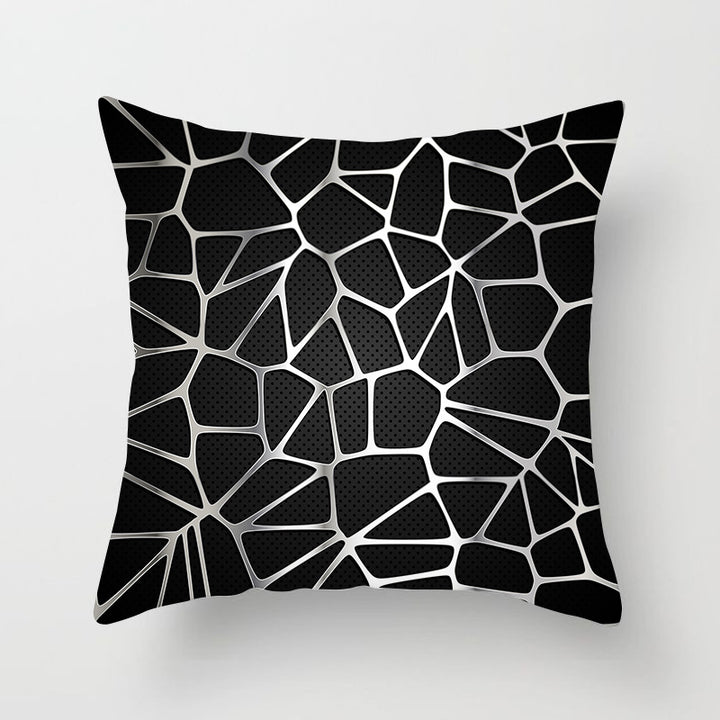 Modern Bold Chevron Square Cushion Cover with Hidden Zipper and Removable Insert Opening