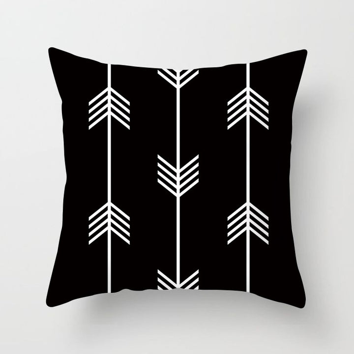 Modern Bold Chevron Square Cushion Cover with Hidden Zipper and Removable Insert Opening