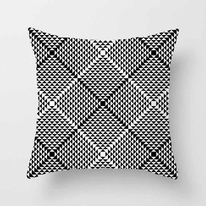 Modern Bold Chevron Square Cushion Cover with Hidden Zipper and Removable Insert Opening