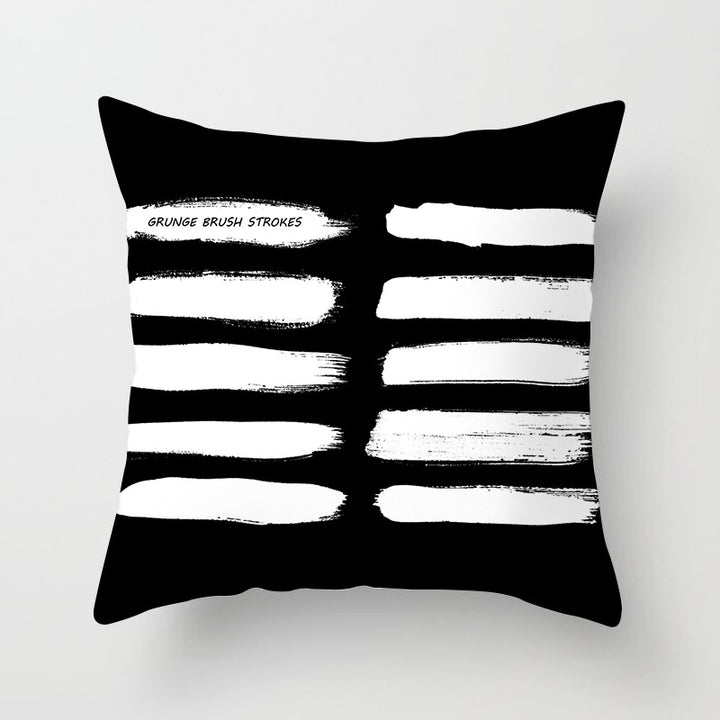 Modern Bold Chevron Square Cushion Cover with Hidden Zipper and Removable Insert Opening