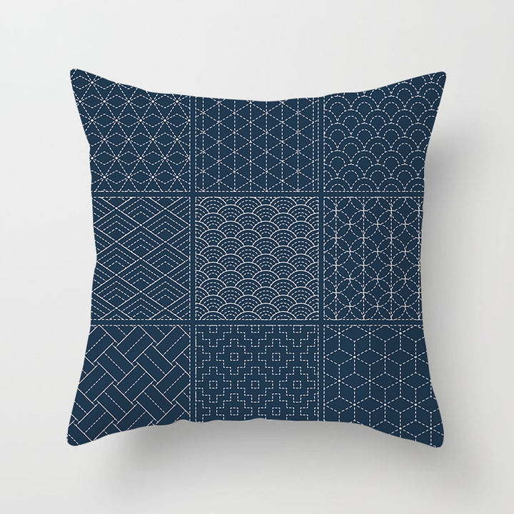 Decorative Marble Swirl Linen Throw Pillow Cover