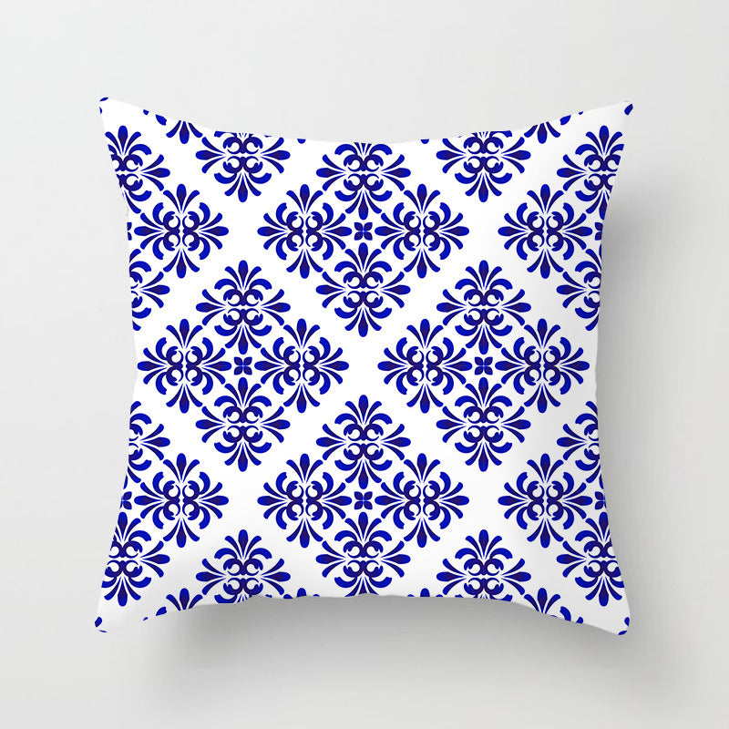 Decorative Marble Swirl Linen Throw Pillow Cover