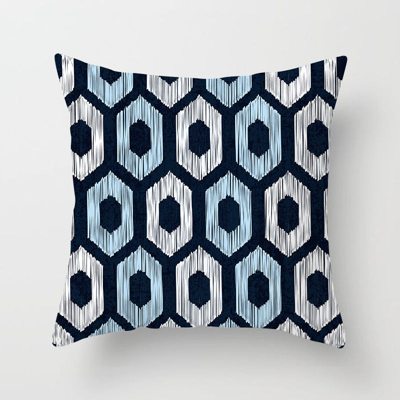 Decorative Marble Swirl Linen Throw Pillow Cover