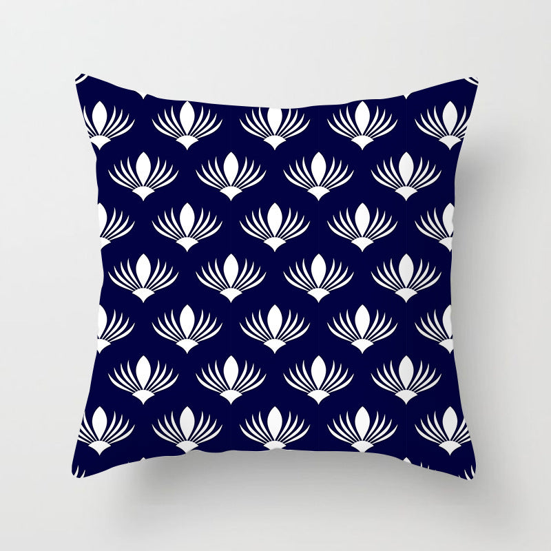 Decorative Marble Swirl Linen Throw Pillow Cover