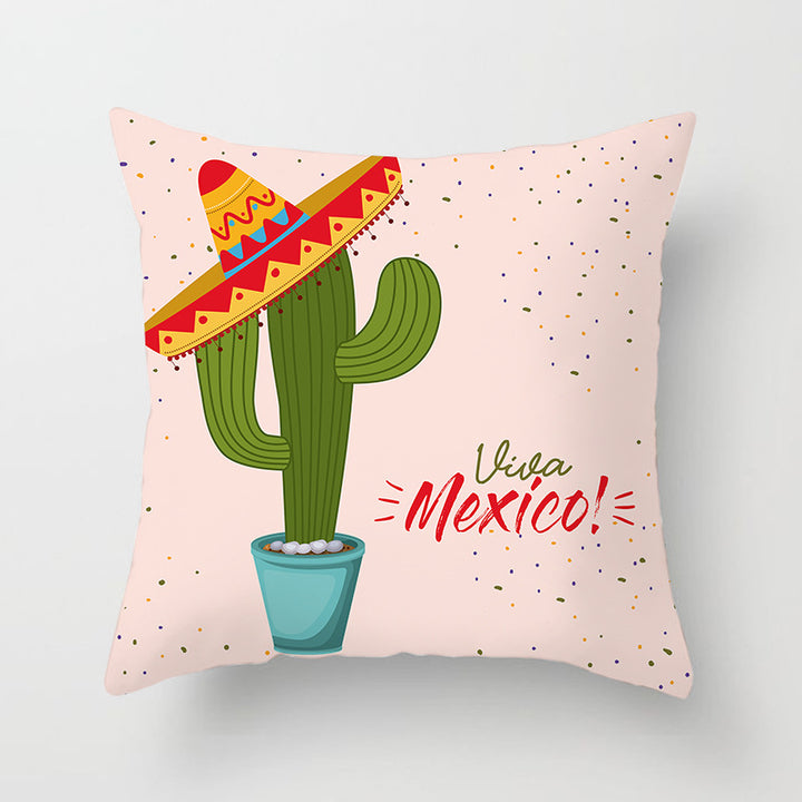 Tropical Pineapple and Banana Pattern Decorative Throw Pillow Cover