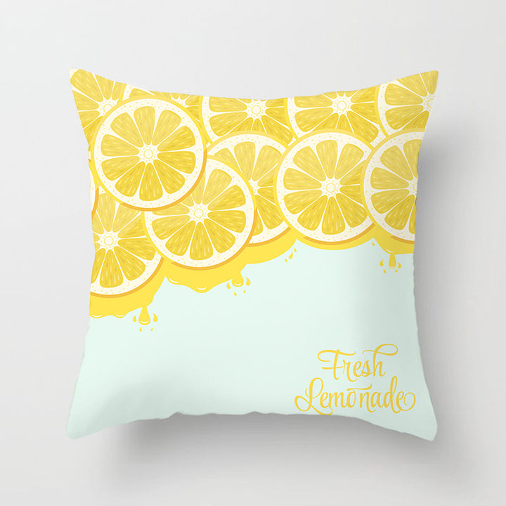 Tropical Pineapple and Banana Pattern Decorative Throw Pillow Cover