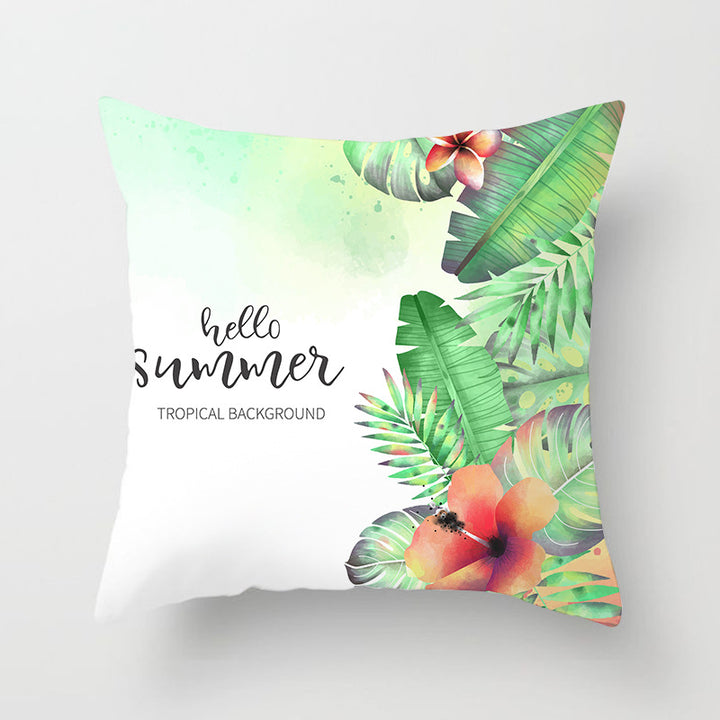 Tropical Pineapple and Banana Pattern Decorative Throw Pillow Cover