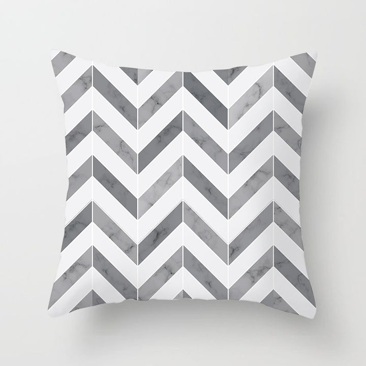 Modern Bold Chevron Square Cushion Cover with Hidden Zipper and Removable Insert Opening