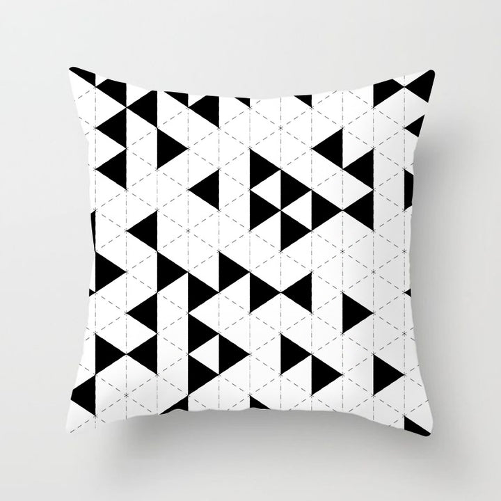 Modern Bold Chevron Square Cushion Cover with Hidden Zipper and Removable Insert Opening