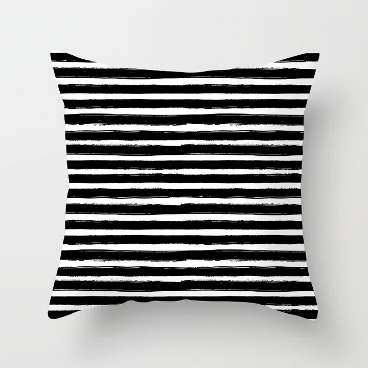Modern Bold Chevron Square Cushion Cover with Hidden Zipper and Removable Insert Opening