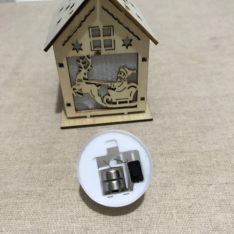 Decorative Wooden Santa House Ornament Bowlift