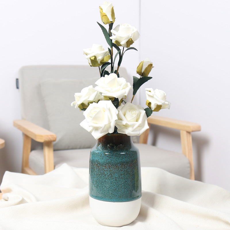 Decorative Floral Ceramic Vase Bowlift