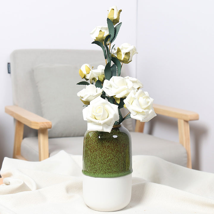 Decorative Floral Ceramic Vase Bowlift