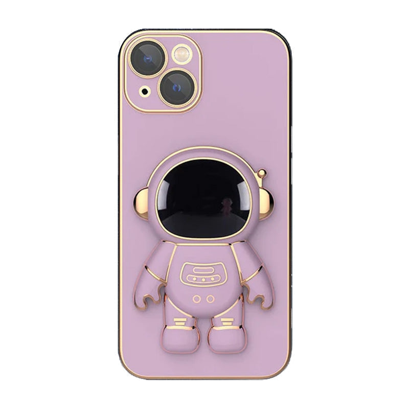 BowLift | 6D Plating Astronaut Hidden Stand Case Cover For IPhone