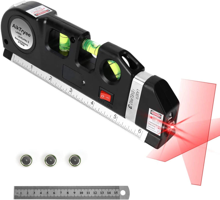 BowLift | Laser Level Ruler Multi-functional Household Infrared Decoration (Black)