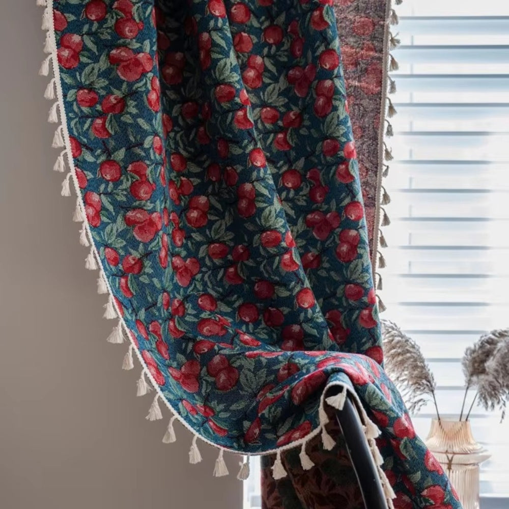 BowLift | Cherry Bloom Botanical Tassel Curtain