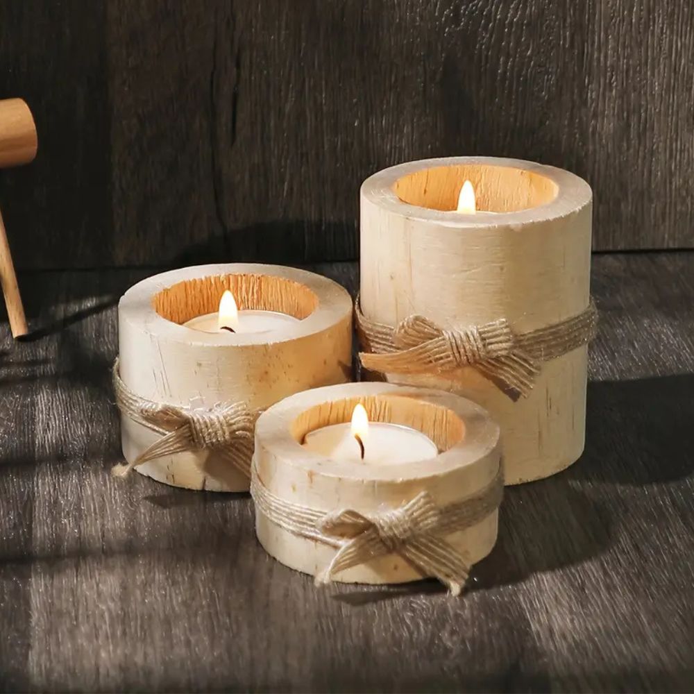 BowLift | Bamboo Essence Candle Holders | 3 sets