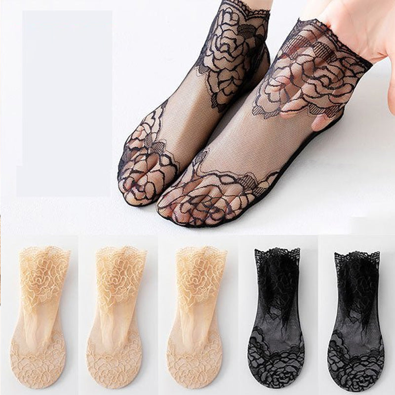 BowLift | Ladies Fashion Lace Socks (6 Pairs)