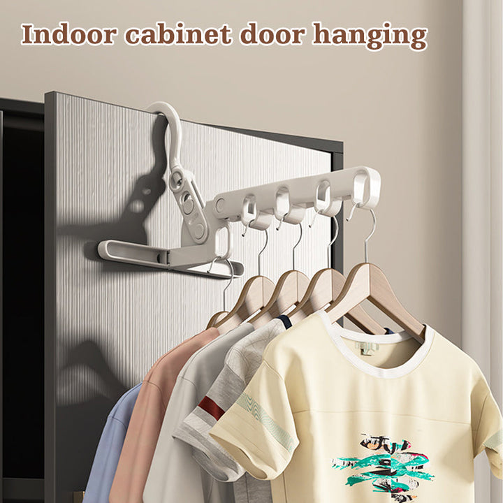 Foldable Travel Clothes Hanger with Rotating Hook