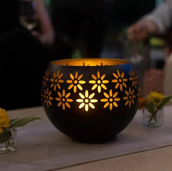 BowLift | Flower Pattern Candle Lamp - FloraGlow