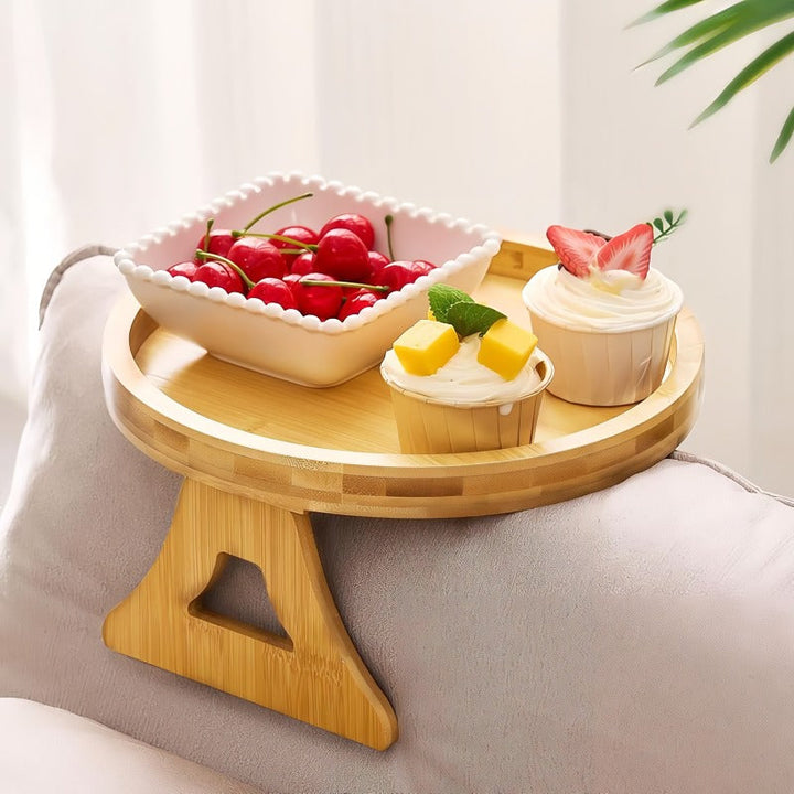 BowLift | Wooden Sofa Armrest Side Table